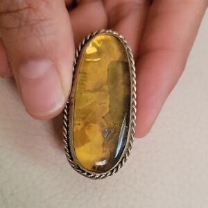 Elegant Yellow Stone Ring